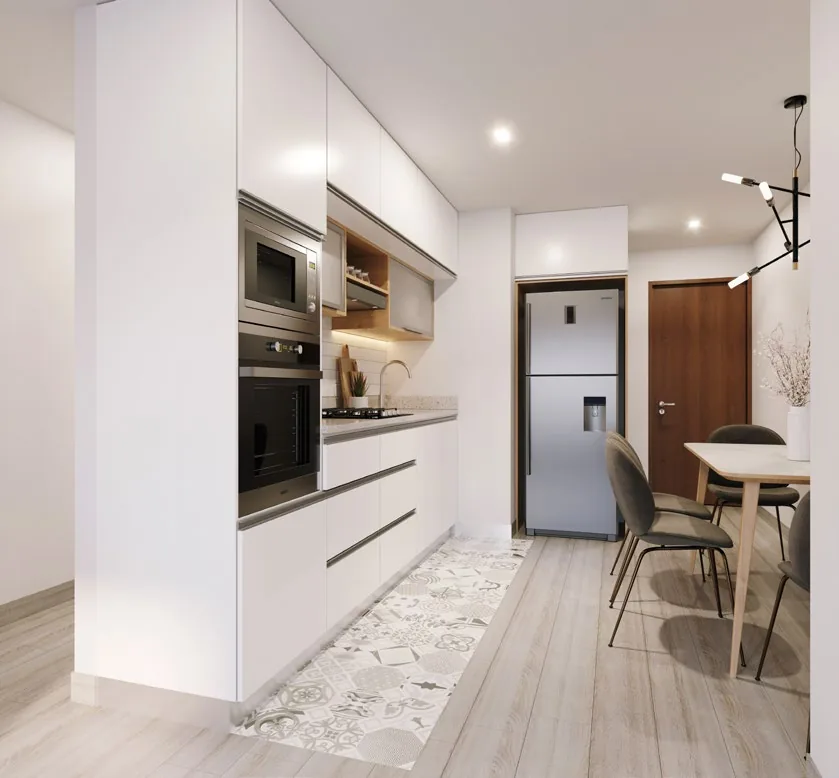 Interior de uno de los proyectos inmobiliarios